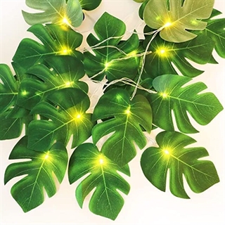 LED lyskæde med monstera blade